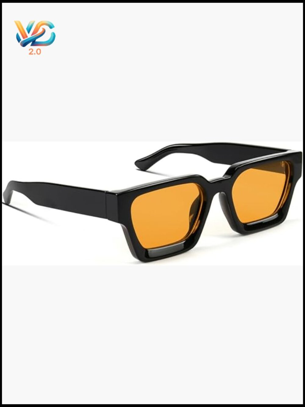 Trendy Square Sunglasses for Men Women Fashion Thick Frame UV Protection Shades
